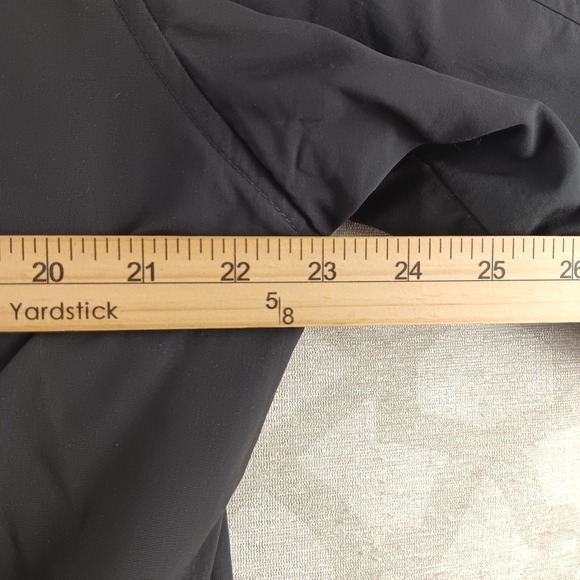 LL Bean Womens Hooded Parka Jacket Black Thinsulate Polartec Fleece Lined Size L - Picture 3 of 9